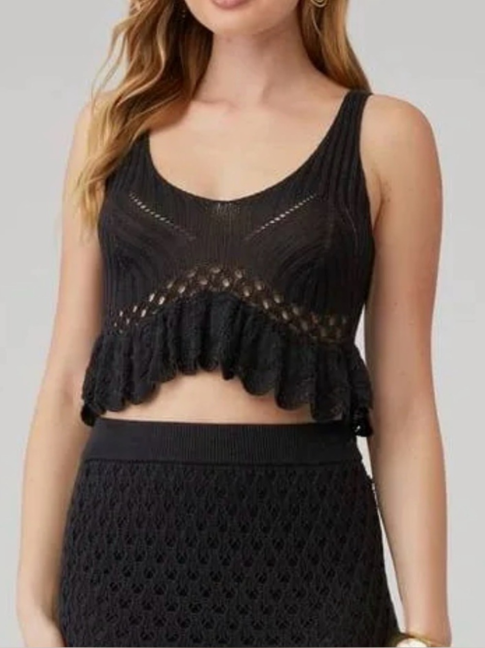 Beach Riot Black Knit Leigh Top~ size M